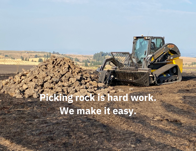 Rock picking is hard work. TerraClear makes it easy