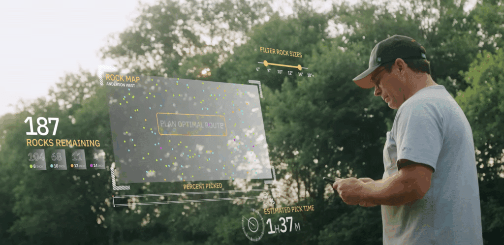 Farmer using Rock Map