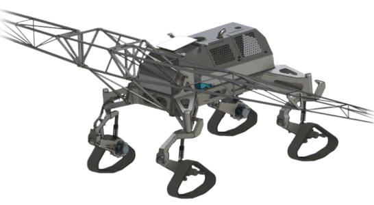 Autonomous TerraClear crop scout robot capturing AI-powered high-resolution field images for weed and rock mapping in precision farming