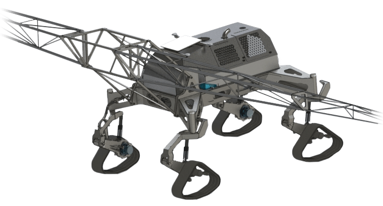 Autonomous TerraClear crop scout robot capturing AI-powered high-resolution field images for weed and rock mapping in precision farming