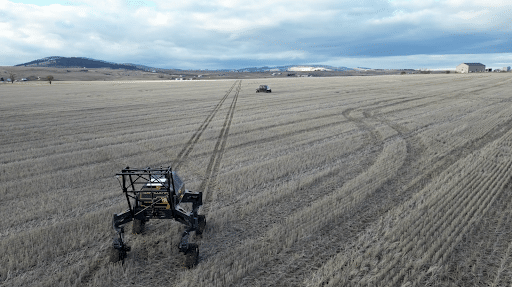 TerraScout autonomous robot testing in a field