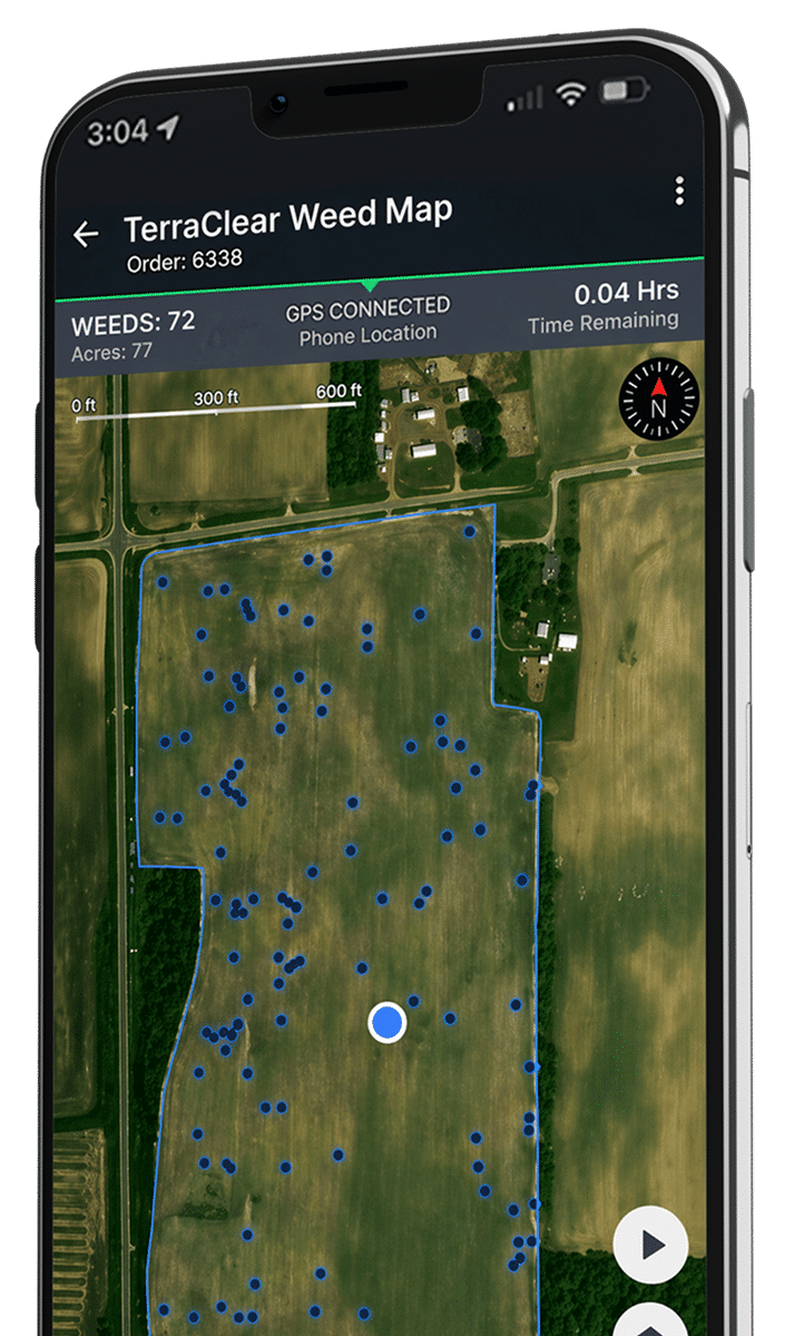 Weed map on iPhone