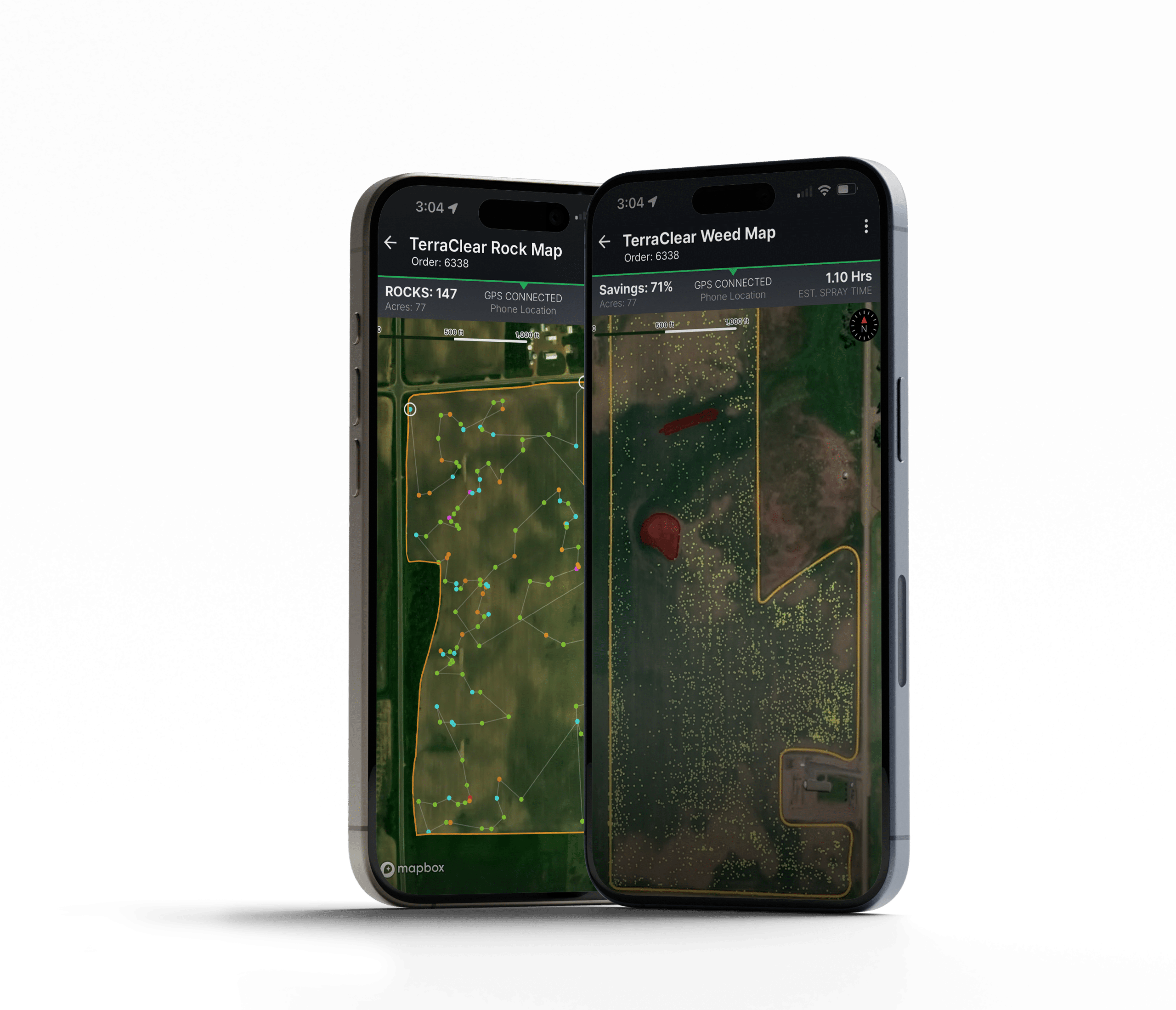 TerraClear Rock Map and Weed Map on iPhones
