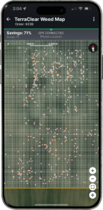 Use up to 80% less herbicide with a TerraClear Weed Map