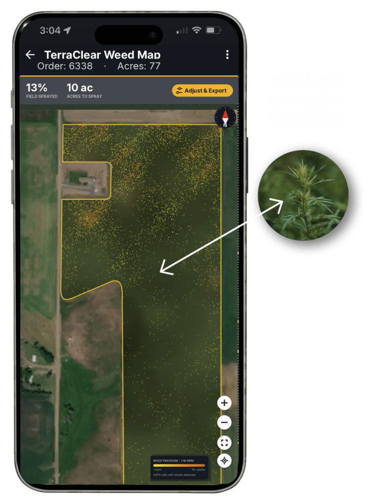 Weed Map shows farmers weeds as small as 1/4"